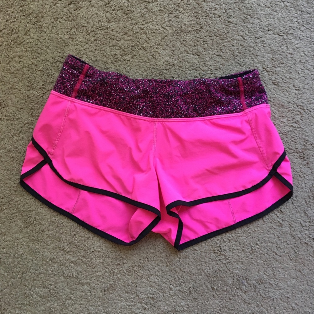 HOT PINK Lululemon speed shorts